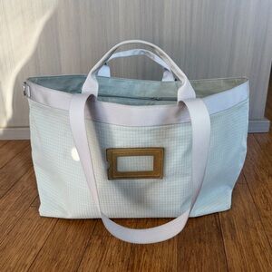 Acne Studios Ripstop Nylon ID Window Tote, Gray, Large Size